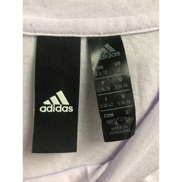 Adidas Oversized Size Medium Women's T-Shirt Holographic Logo - Picture 3 of 3